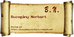 Buzogány Norbert névjegykártya