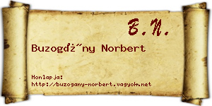 Buzogány Norbert névjegykártya