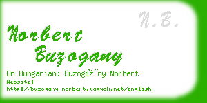 norbert buzogany business card